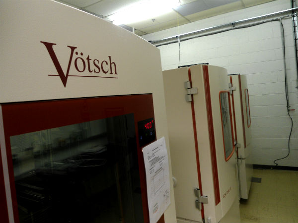 Votsch (now Weiss) chambers supplied by DACTEC in Ireland, carrying out standard tests for their customers in a test house.